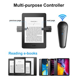 UNIBITRI Remote One Page, RF One Page for Kindle, Take Tablets Reading Novels Take Accessories, Dark Black