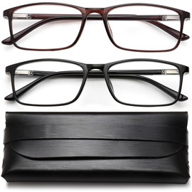 YTDBNS Reading Glasses for Men and Women, Blue Light Blocking Readers, Classic Rectangular Computer Glasses