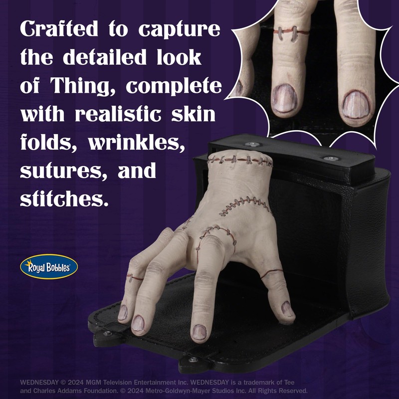 Royal Bobbles Wednesday Thing with Moving Fingers - 6” D