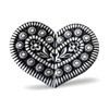 Hartmann-Knöpfe Heart Shape Small Silver Antique Silver Costume Clasp Dirndl