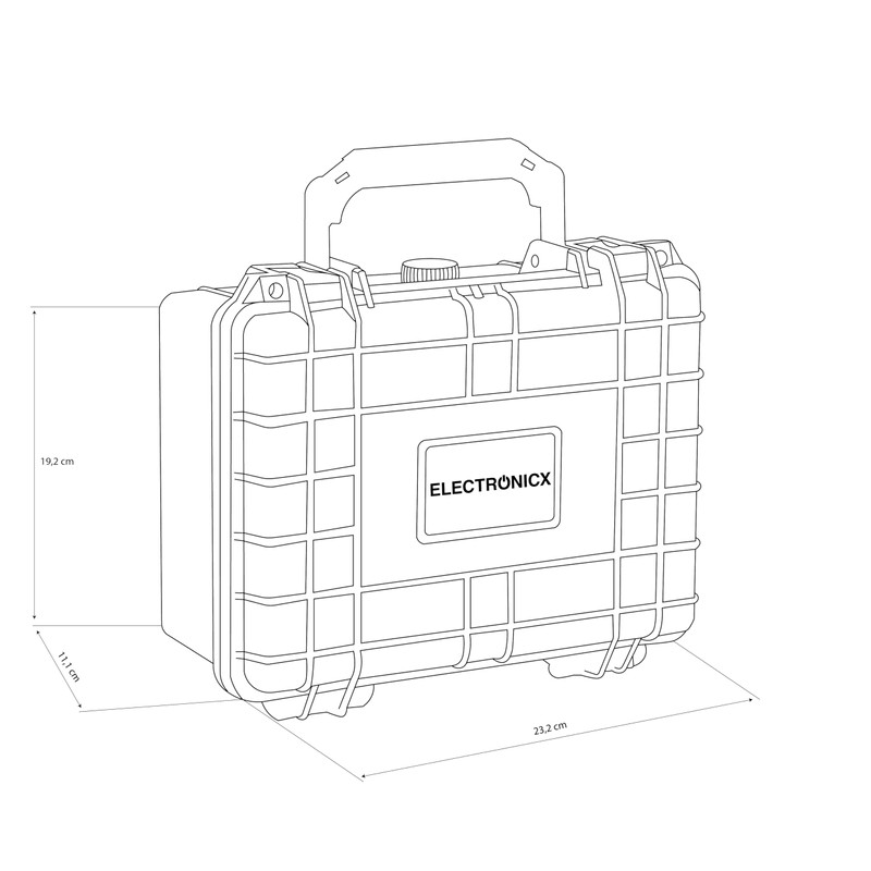 Electronicx Outdoor Black Lattice Foam Photo Bag - Modern, black