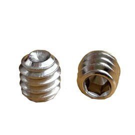 25 Piece 1/4-20 x 1/4" Stainless Steel Set Screws Cup Point Grub Screws, Full Thread Internal Hexagon Socket Set Screws