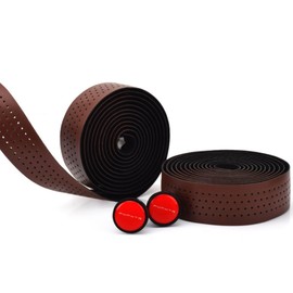 HOUSON Bicycle Handlebar Tape, EVA + PU Mountain Bike Handlebar Tape, Road Bike, Handlebar Tape, Non-Slip and Shock Absorbing for Bicycle, Brown