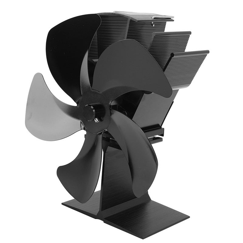 5 Blade Heat Powered Stove Fan Fireplace Fans Self Generating