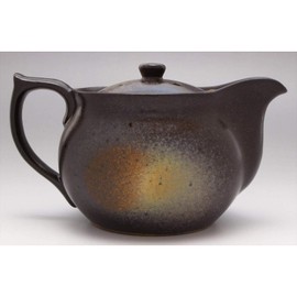 Ichikyu 585-12 Mino Pot, Plenty of Pouring, Plump Pot, Capacity: Approx. 15.9 fl oz (450 ml), For 2-3 People, Bizen Style, Brown, Plain Ceramic, Made in Japan