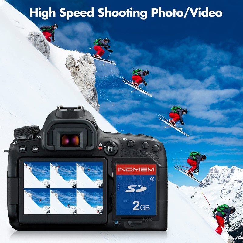 INDMEM SD Card 2GB 5 Packs Class 4 MLC Secure