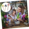 Mipcase 3pcs Ceramic Mushroom Lawn Decor Gradient Outdoor Mushroom Ornament