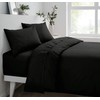 Pyrhan Ltd Polycotton Black Double Fitted Sheet 26cm Drop(140cmx190cm)