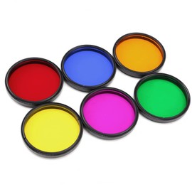 Starboosa 6 PCS 2 inches Telescope Eyepiece Filter Kit - Moon Filter & Five Color Filters - Enhancing Lunar Planetary Vision & reducing Light Pollution - Essential for Astronomical observations