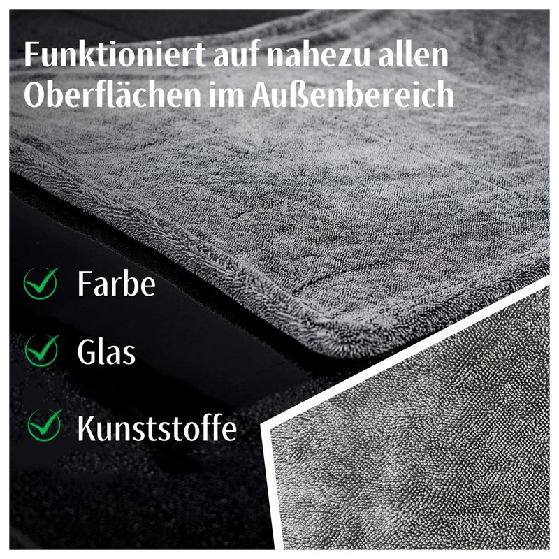 CUEMOON Ultra Absorbent Drying Cloth, 1200 GSM Grey, 50 x