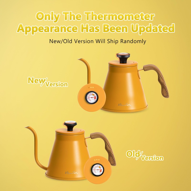 Harriet Gooseneck Kettle with Thermometer for Pour Over Coffee and