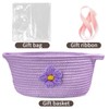 Basket for Gifts, Gift Basket Empty & Ribbon, Large Cap