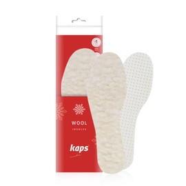 Winter Soles Made of 100% Sheep's Wool for Boots or Shoes, Winter Insoles for Men and Women, Insoles, Shoe Insoles, by Kaps, White