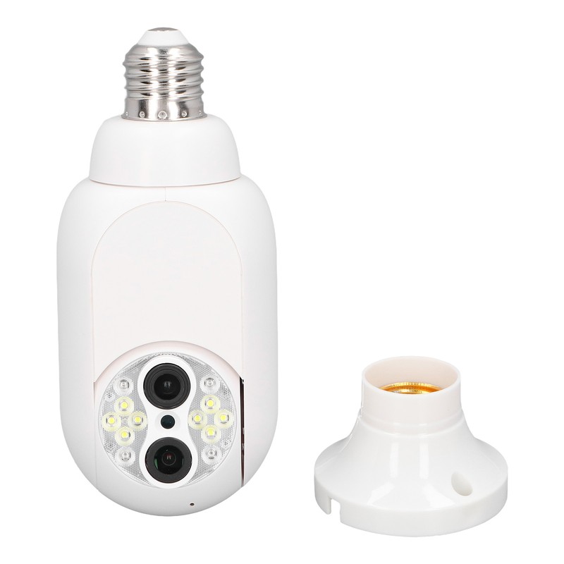 Home Security Camera 1080P Dual Lens 15X Magnification E27 Colorful