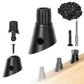 CKE 60 Pcs Baluster Connectors, 3/4" Stair Baluster Connector for 29-45 Degree Staircase, Adjustable Angle Baluster Connectors for Aluminum Round Balusters with Screw for Deck Handrail Staircase, RC02