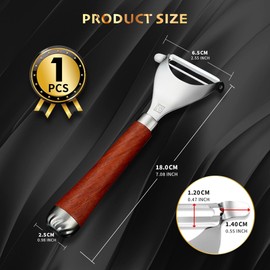 1 Pcs Stainless Steel Speed Peeler, Vegetable Peeler with Wooden Handle, 304 Stainless Steel Vegetable Peeler,Wooden Handle Y-Peeler,with Eye Remover&Sharp Blade,for Vegetable Fruits Kitchen Utensil.