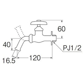 SANEI JY12J-13 All-Purpose Home Faucet, Nominal 13, POS Included, Fixed Valve Specifications, Shared Type, JIS Standard Product