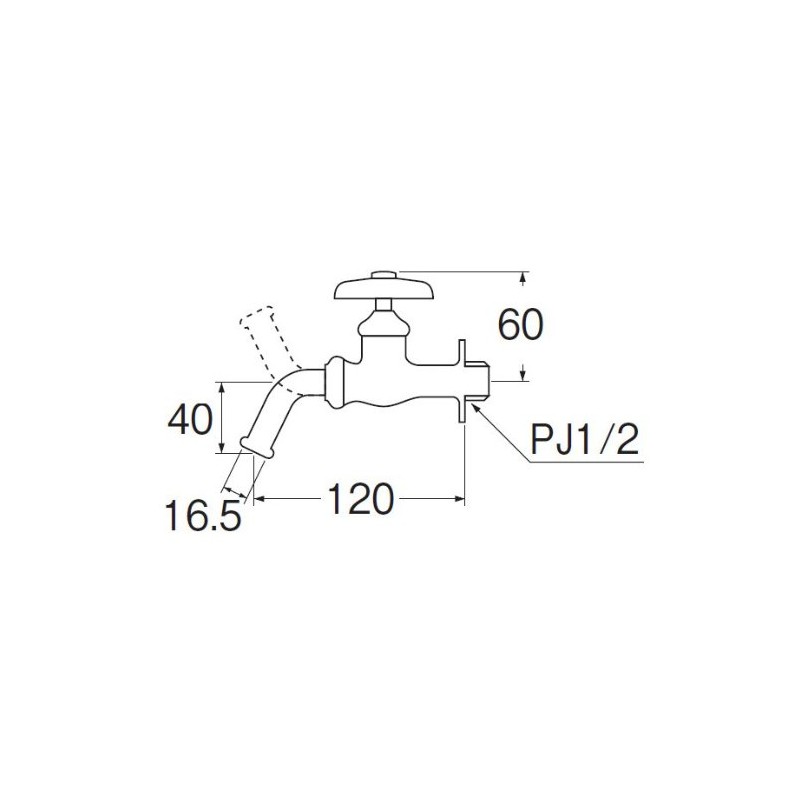 SANEI JY12J-13 All-Purpose Home Faucet, Nominal 13, POS Included, Fixed