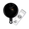 Mysterious cat Badge Reel,Retractable Name Card Badge Holder with Alligator