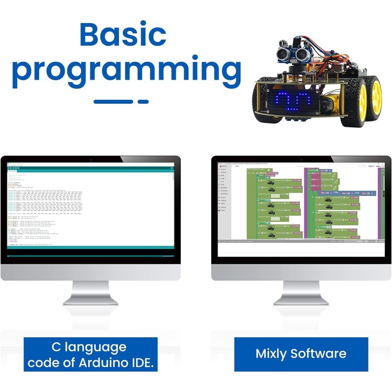 KEYESTUDIO 4WD Programmable Smart Car Robot Starter Learning DIY Kit