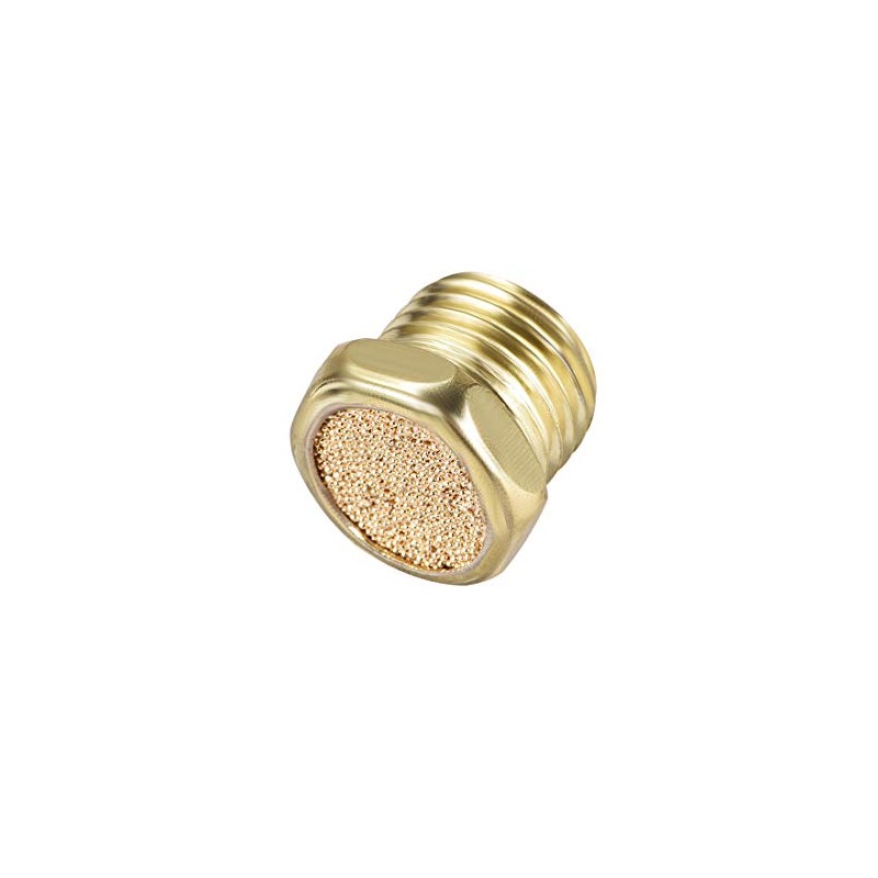 sourcing map Sintered Bronze Brass Housing G Flat Pneumatic Air