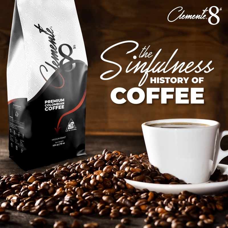 Colombian Premium Coffee Clemente 8Th Medium Roast 454g/16oz (1, Ground)