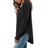 Tankaneo Womens Deep V Neck Tunic Tops Long Sleeve Oversized