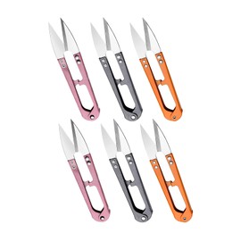 Sewing Scissors(pack of 6) Yarn Thread Cutter Small Snips Trimming Nipper - Great for Stitch,Fishing Thread Cutter Crafts, DIY Projects (Random Color)