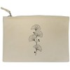 'Ginkgo Biloba Leaf' Canvas Clutch Bag/Accessory Case (CL00037870)