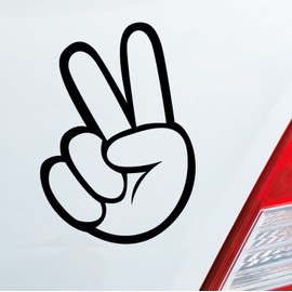 Hellweg Druckerei Peace Shocker Sign Tuning Car Sticker Rear Window Sticker