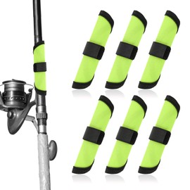 6pcs Lure Wrap, 5.9 Inch Fishing Lure Covers Lure Gloves Fish Hook Protectors Lure Guard to Keep Fishermen Fishing Safe for Fishing Rod (Green)