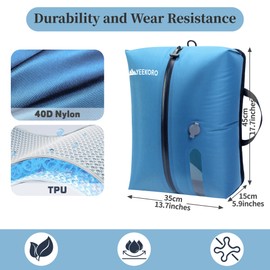 YEEKORO Vacuum Bags for Travel, Professional IP67 Reusable Vacuum Compression Bags for Travel Suitcases and Backpack, Durable Space Saver Bag (2 PACK, No Pump)