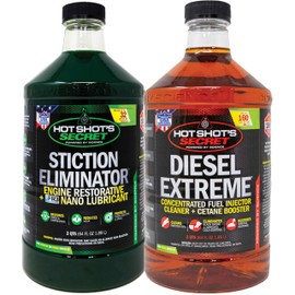 Hot Shot's Secret Diesel Duo - Stiction Eliminator and Diesel Extreme 2 Quarts Each