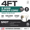 Iron Forge Cable 3 Prong Dryer Extension Cord 4 Ft,