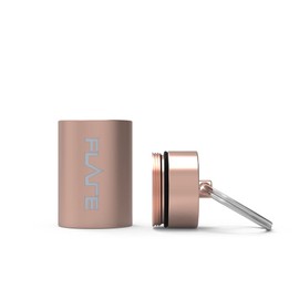 Flare Audio Large Capsule - Lightweight Aluminium with a Keychain for Ear Plugs - Earphones and Hearing Devices - Water-Proof Protection - Travel Accessories - Rose Gold