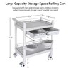 Medical Mobile Trolley Cart 2-Shelf 220 LBS Max Load Rolling