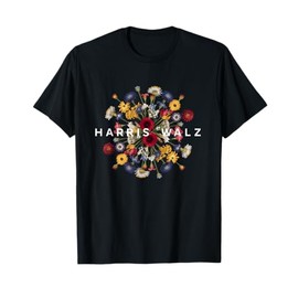 Harris Walz Flower Mandala Central Bloom T-Shirt