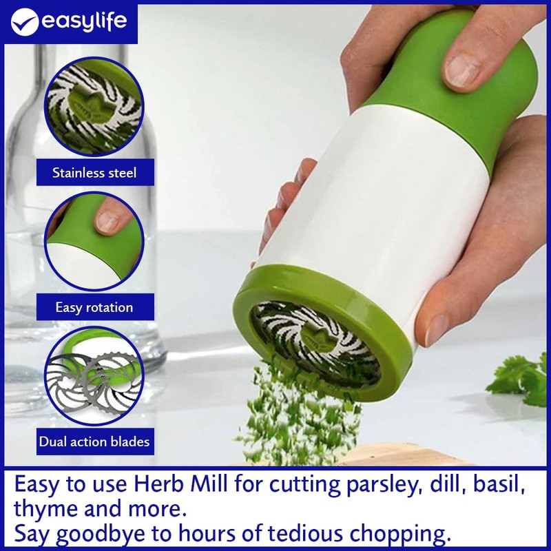 Easylife Herb and Spice Mill Grinder, Manual Spice Grinder, Small