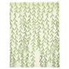 Warmhm Decorative Voile Tulle Sheer Curtain Botanical Curtains Willow Voile