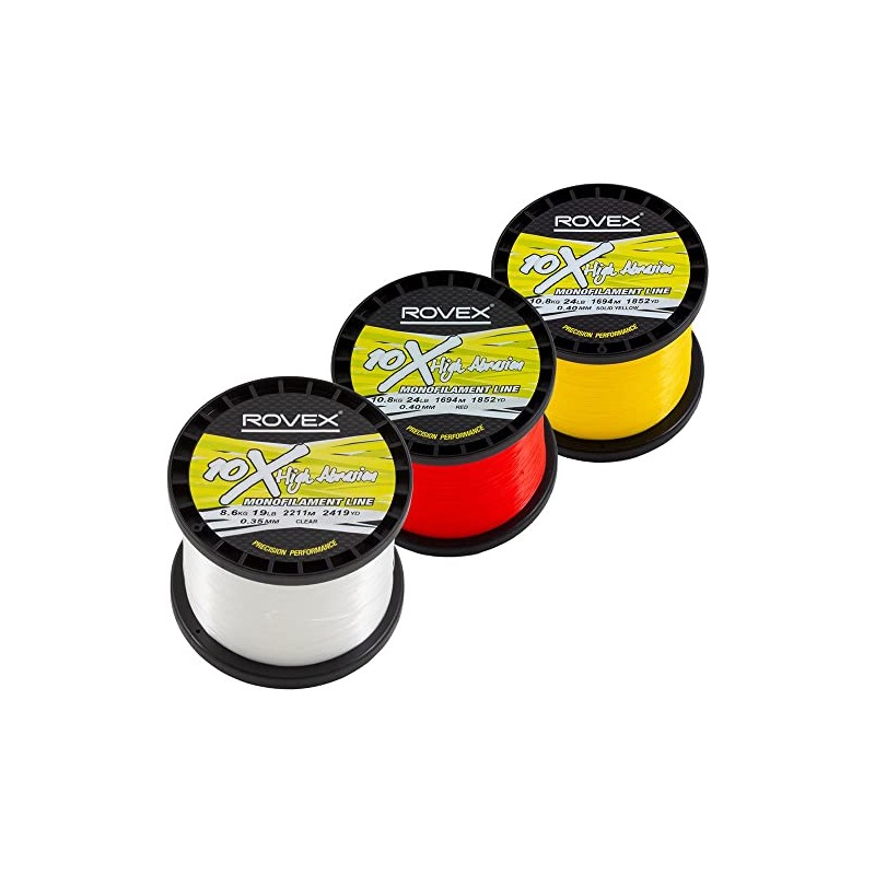 Rovex 10X Formula Monofilament 1/4kg (8.8oz) Spool: Clear: 19lb