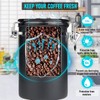Nizirioo 1.8 L Coffee Canister Airtight Stainless Steel Coffee Canisters