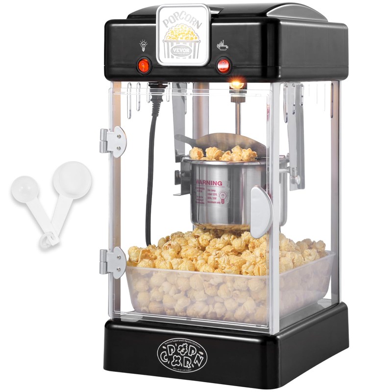 VEVOR Popcorn Maker, 300W Popcorn Popper Machine, 2.5 Oz Kettle