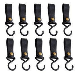 NOELAMOUR Camping Hanger Hooks, Camping Hooks, Camping Hanging Hooks for Outdoor Use, Set of 10 (Black)