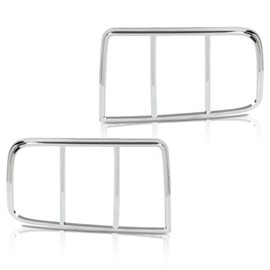 GRAND ORANGE Tail Light Bezel Covers Chrome Left and Right Compatible with Ford Mustang 2005 2006 2007 2008 2009 Taillight Bezel Cover