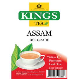 KINGS TEA ASSAM BOP GRADE LARGE LEAF LOOSE TEA 750 Gms