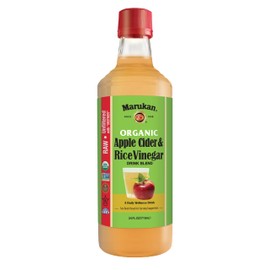 Marukan Organic Apple Cider Vinegar & Rice Vinegar Drink Blend, 24 Ounce Glass Bottle (Pack of 1)