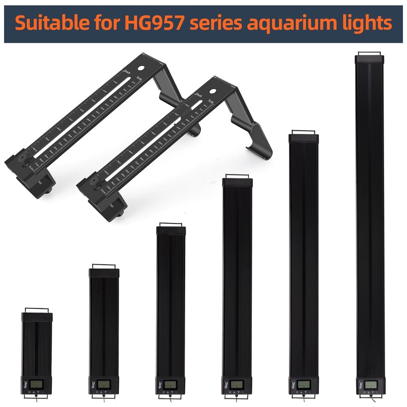 hygger Aquarium Light Clip Holder (for HG-957),1 Piece, Aquarium Fish
