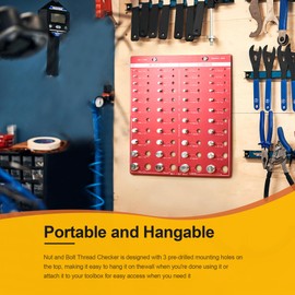 Nut and Bolt Thread Checker 44 Thread Pitch Gauge Standard and Metric, Bolt Size and Thread Gauge Identifier,Bolt Nut Size Gauge,Standard Ruler with Inches and Centimeters On Both Sides
