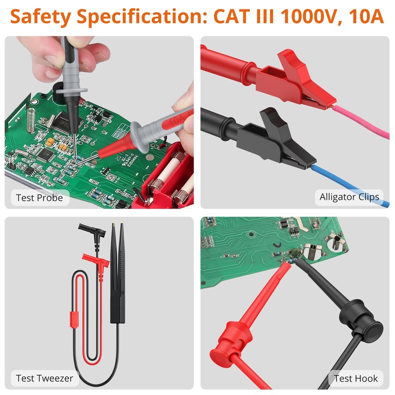 Proster Multimeter Leads Kit - 9 in 1 Test Leads