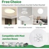 24 Inch Large LED Flush Mount Ceiling Light, 50W,5480LM, 3000K/4000K/6000K